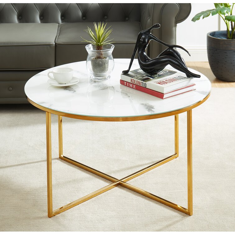 Everly Quinn Harvin Cross Legs Coffee Table & Reviews | Wayfair